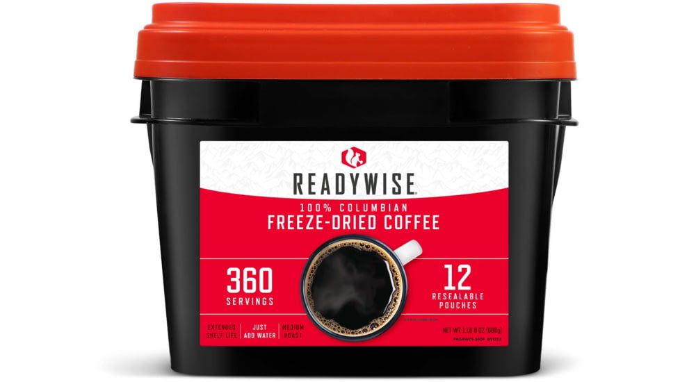ReadyWise Freeze Dried Coffee Bucket, 360 Servings, RW01-360