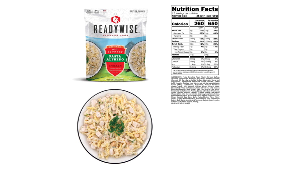 ReadyWise Pasta Alfredo w/ Chicken, 6 Pack, RW05-807