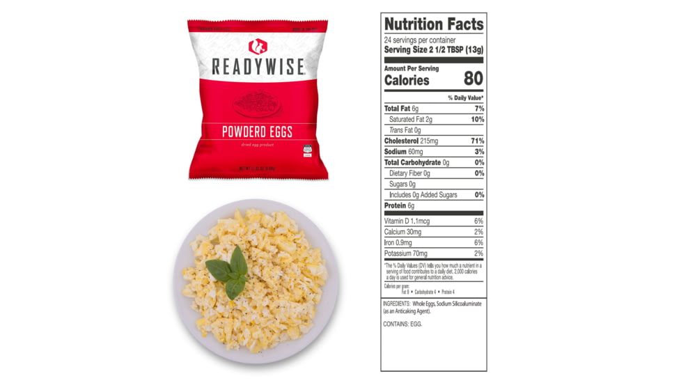 ReadyWise Powdered Eggs In a Bucket - 144 Total Servings, Black, 9 x 9 x 9, RW05-516