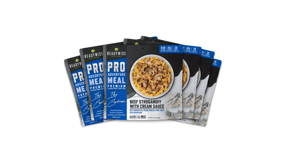 ReadyWise Signature Edition Pro Adventure Meal w/ Ike Eastman Beef Stroganoff w/ Cream Sauce, 6 Count Case Pack, RW05-197