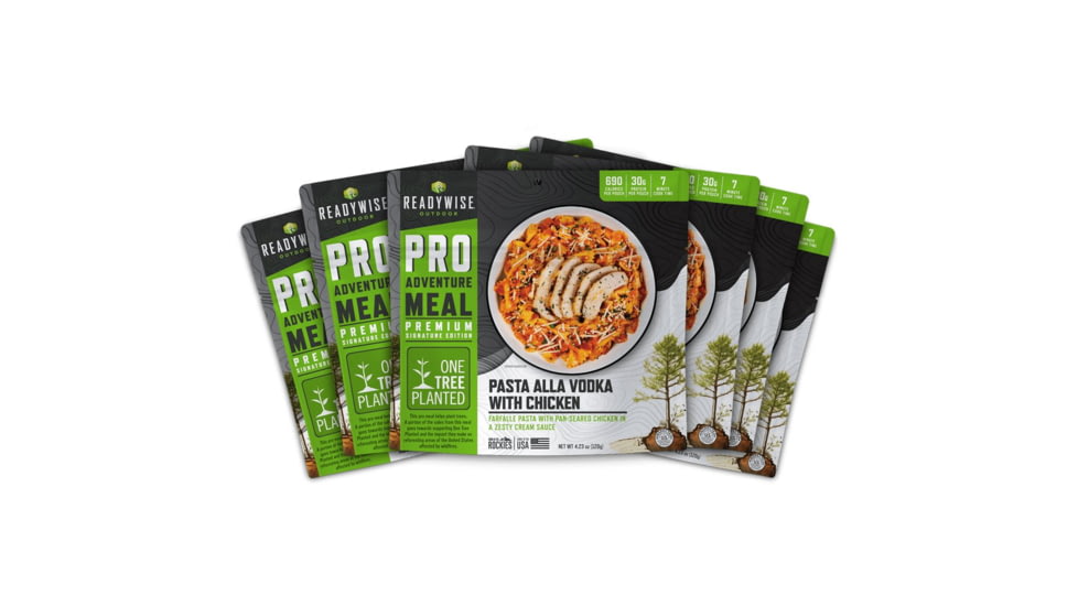ReadyWise Signature Edition Pro Adventure Meal w/ One Tree Planted Pasta Alla Vodka w/ Chicken, 6 Count Case Pack, RW05-196