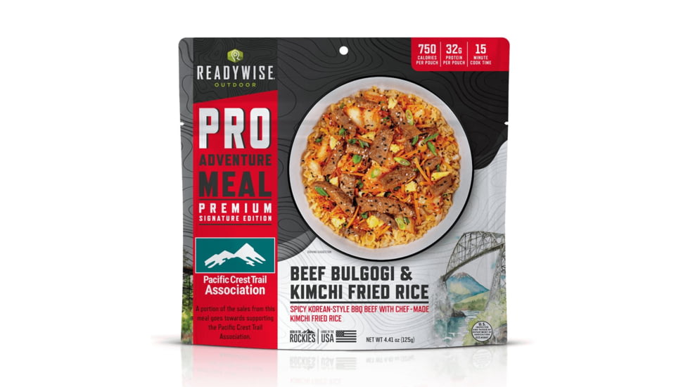 ReadyWise Signature Edition Pro Adventure Meal w/ The Pacific Crest Trail Association Beef Bulgogi &amp; Kimchi Fried Rice, 6 Count Case Pack, RW05-194