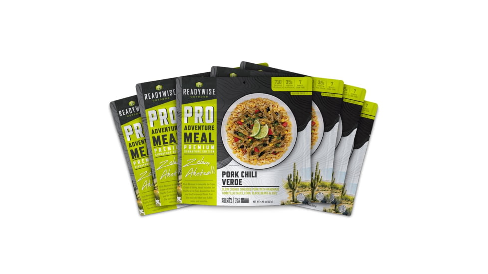ReadyWise Signature Edition Pro Adventure Meal w/ Zelzin Aketzalli Traditional Pork Chili Verde, 6 Count Case Pack, RW05-191