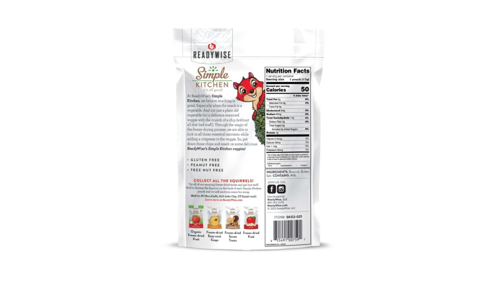ReadyWise Simple Kitchen Buttered Broccoli, Single Pouch, RWSK02-021