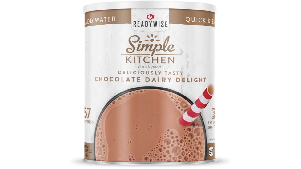 ReadyWise Simple Kitchen Chocolate Dairy Delight - 57 Serving Can, White, RWSKCN03-017