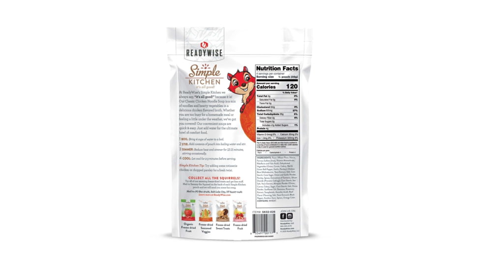 ReadyWise Simple Kitchen Classic Chicken Noodle Soup, Single Pouch, RWSK02-026