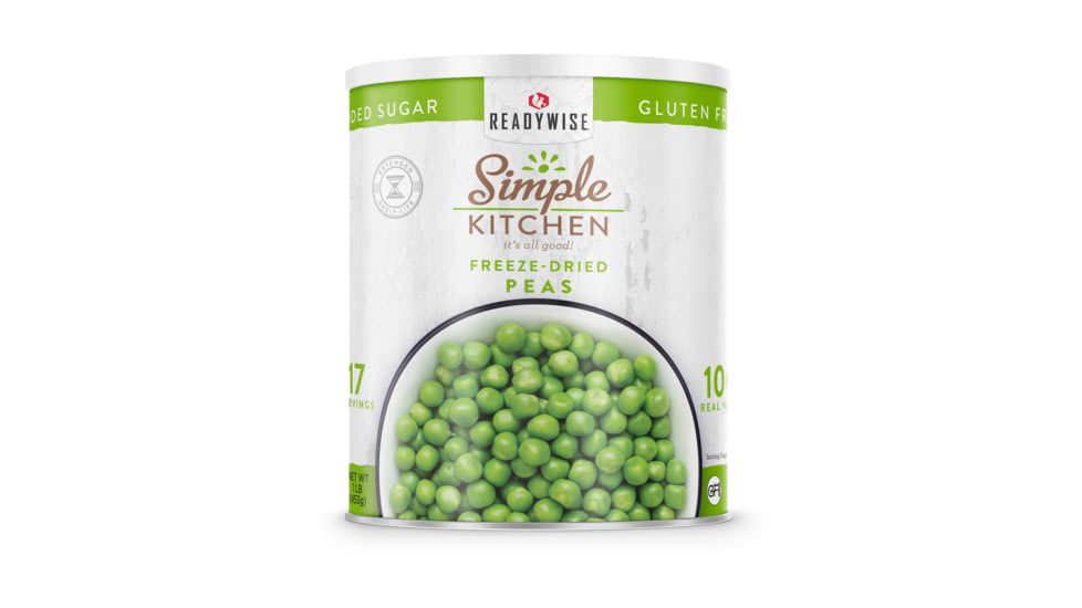 ReadyWise Simple Kitchen FD Peas - 3 CT Case, 17 Serving Cans, RWSKCN06-006