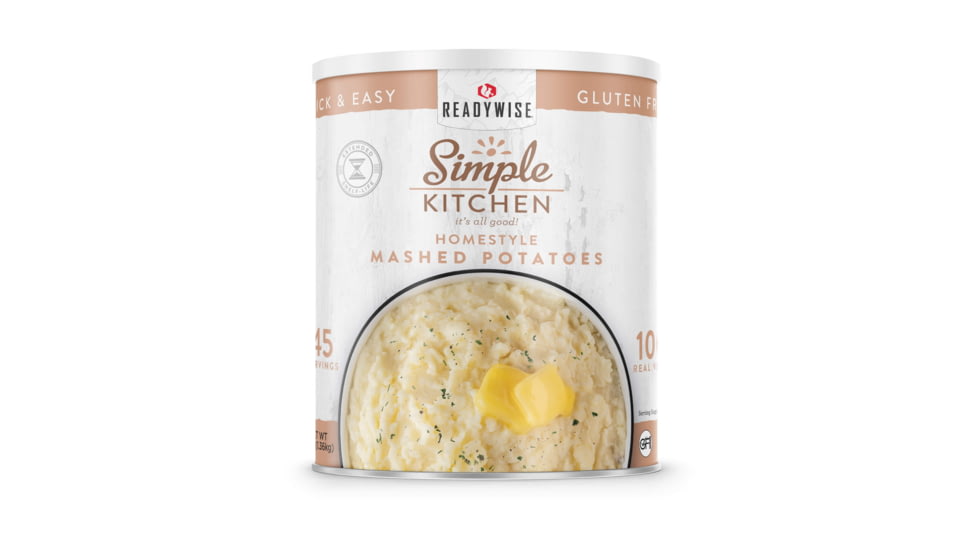 ReadyWise Simple Kitchen Mashed Potatoes - 3 CT Case, 45 Serving Cans, RWSKCN06-011