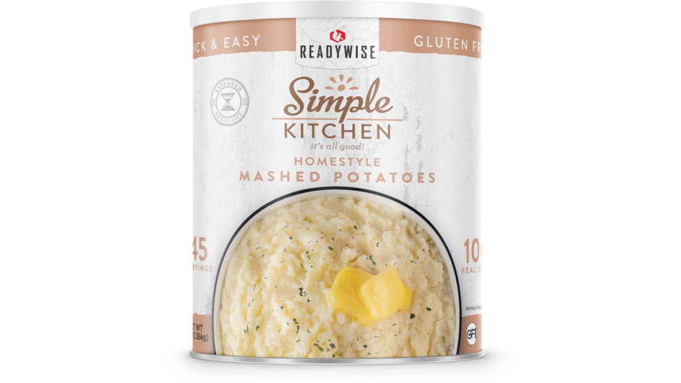 ReadyWise Simple Kitchen Mashed Potatoes - 45 Serving Can, White, RWSKCN03-011
