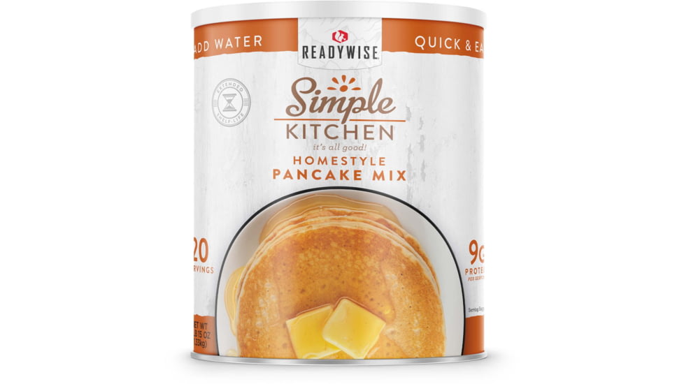 ReadyWise Simple Kitchen Pancake Mix- 20 Serving Can, White, RWSKCN03-014