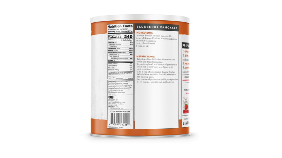 ReadyWise Simple Kitchen Pancake Mix - 3 CT Case, 20 Serving Cans, RWSKCN06-014