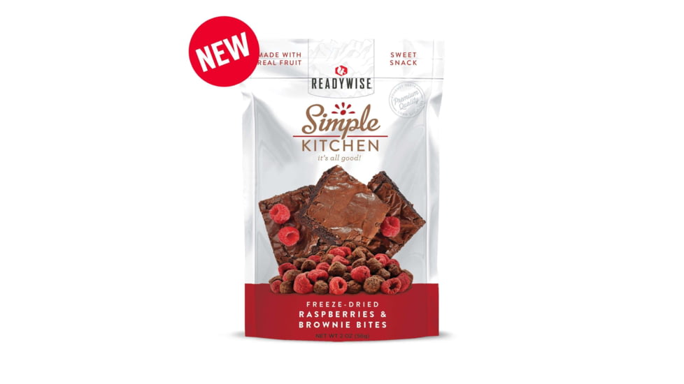 ReadyWise Simple Kitchen Raspberries &amp; Brownie Bites, Single Pouch, RWSK02-023