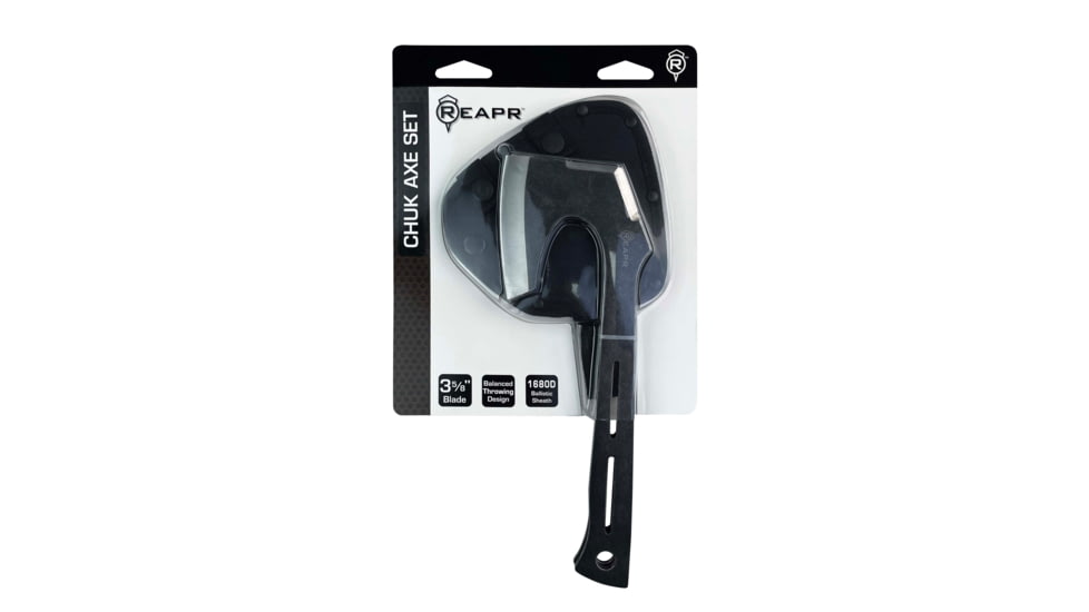 Reapr 3PC Chuck Axe Blade Knife, 3.625in, 3Cr13 Stainless Steel, Stone Wash, Black, CTLR-030-GRY-RPR