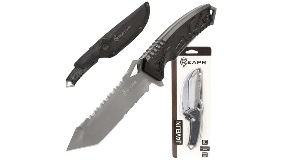 Reapr Javelin Fixed Blade Knife, 5in, 420 Stainless Steel, Satin Stainless, 11011