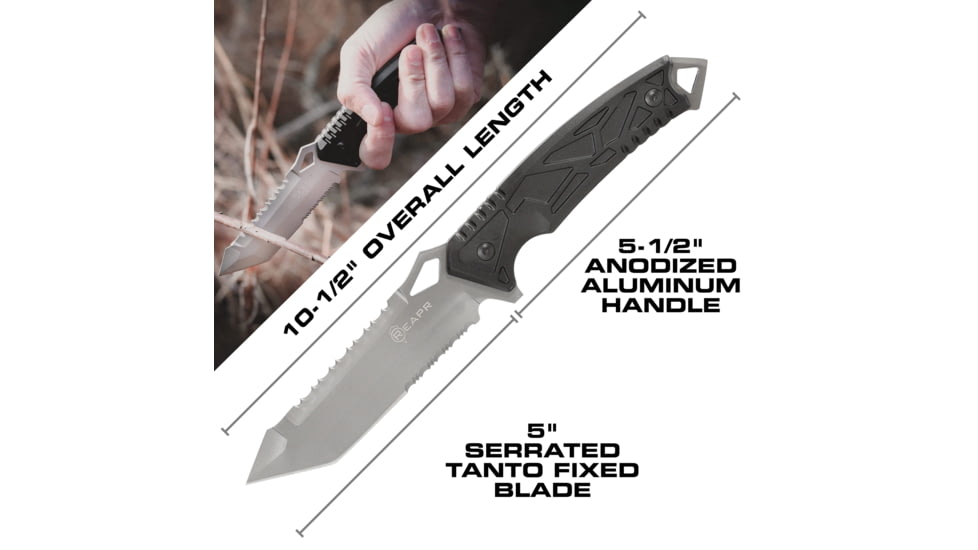 Reapr Javelin Fixed Blade Knife, 5in, 420 Stainless Steel, Satin Stainless, 11011