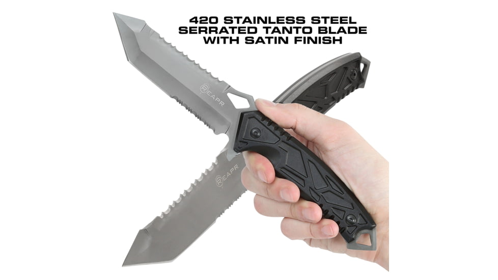 Reapr Javelin Fixed Blade Knife, 5in, 420 Stainless Steel, Satin Stainless, 11011