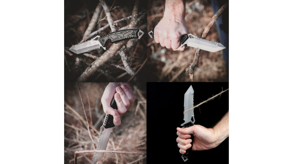 Reapr Javelin Fixed Blade Knife, 5in, 420 Stainless Steel, Satin Stainless, 11011