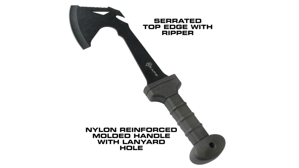 Reapr Meridius Battle Axe, 5.75in, 420 Stainless Steel, Black Oxide, 11020