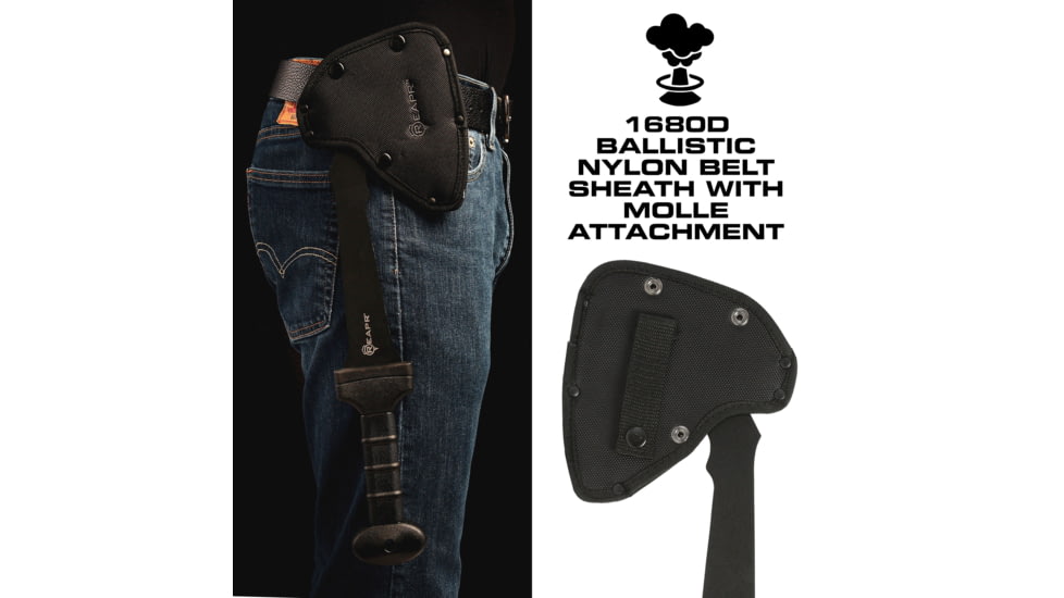 Reapr Meridius Battle Axe, 5.75in, 420 Stainless Steel, Black Oxide, 11020