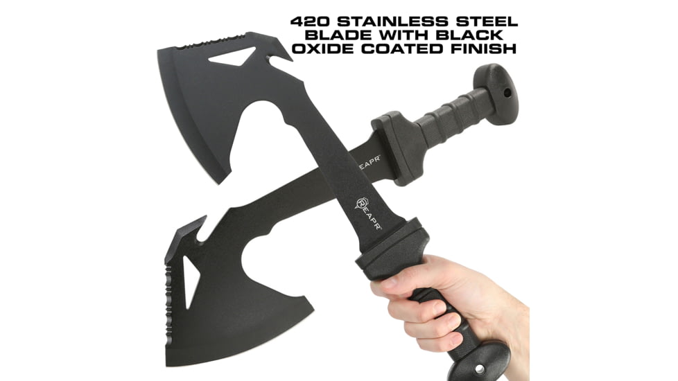 Reapr Meridius Battle Axe, 5.75in, 420 Stainless Steel, Black Oxide, 11020