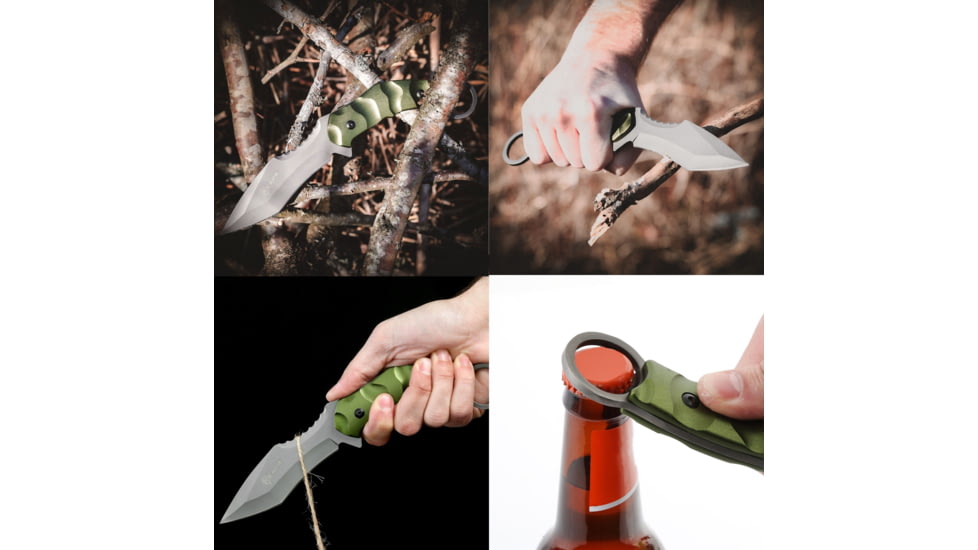 Reapr SLAMR Fixed Blade Knife, 4.75in, 420 Stainless Steel, Matte Stainless, 11010