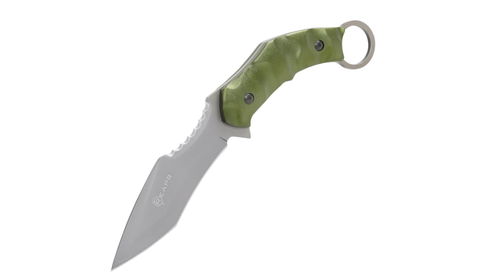 Reapr SLAMR Fixed Blade Knife, 4-3/4in, 420 Stainless Steel, Serrated Back Edge Blade, Matte Stainless, 11010