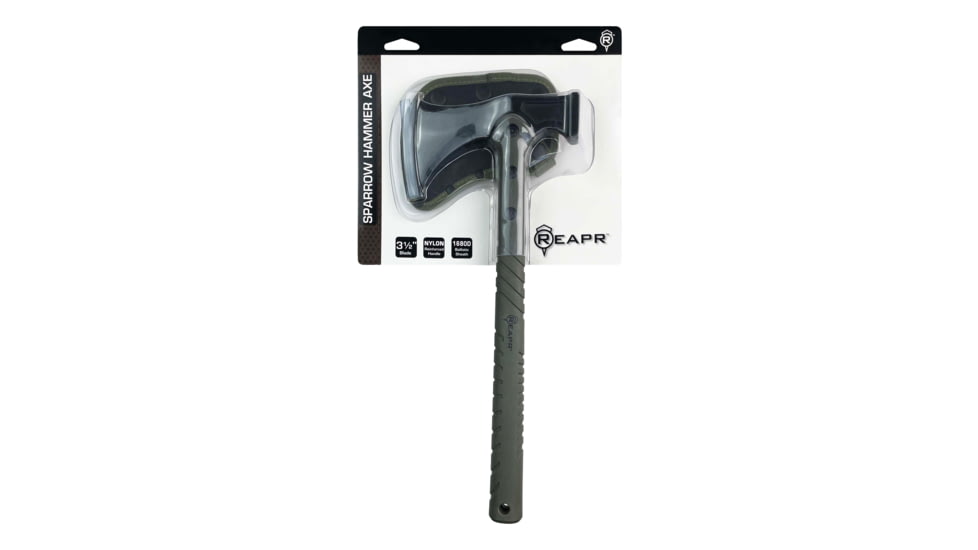 Reapr Sparrow Axe Blade Knife, 3.5in, 2Cr13 Stainless Steel, Green, Black, CTLR-037-GRN-RPR