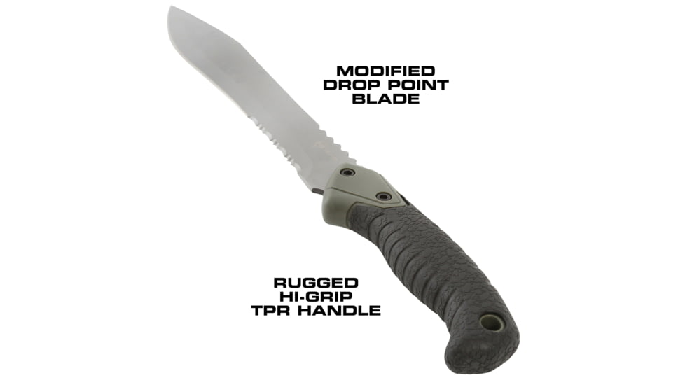 Reapr TAC Jungle Fixed Blade Knife, 11in, 420 Stainless Steel, Satin Stainless, 11006