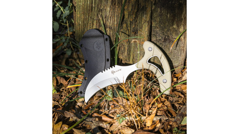 Reapr Tac Talon Fixed Blade Knife, 3in, 420 Stainless Steel, Talon Blade, Black / Desert Tan, 11041