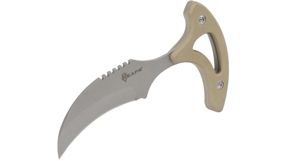 Reapr Tac Talon Fixed Blade Knife, 3in, 420 Stainless Steel, Talon Blade, Black / Desert Tan, 11041