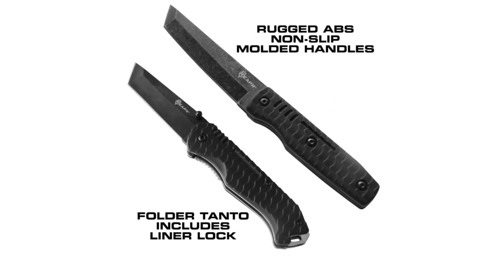 Reapr TAC Tanto Knife Set, 420 Stainless Steel, Stonewashed Stainless, 11008
