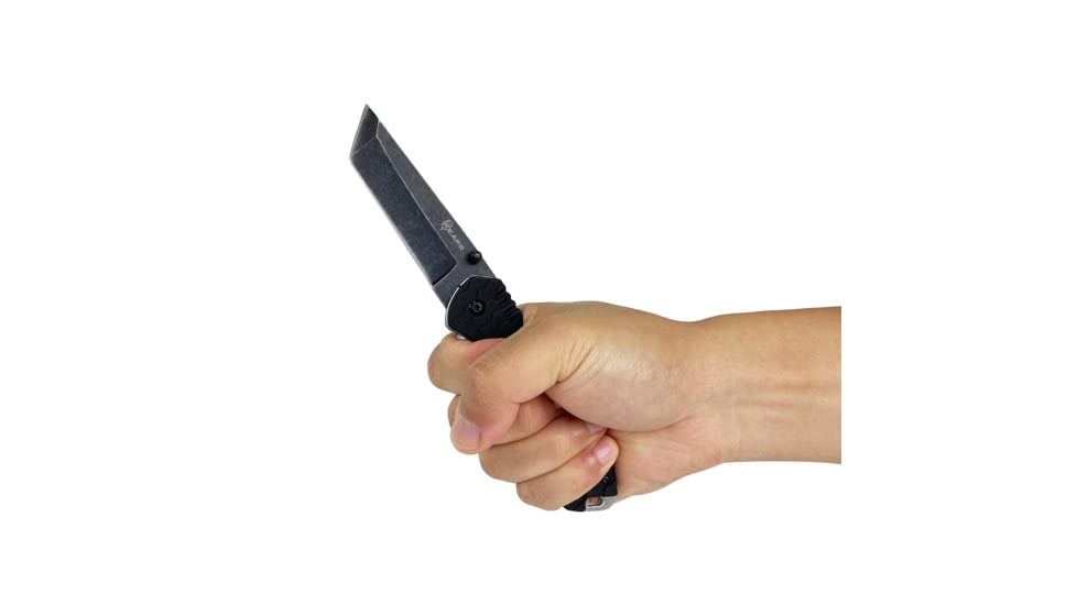 Reapr Tac Tanto Set Fixed Blade Knife, Fixed 4.75, Folding 3.25in, 3Cr13 Stainless Steel, Black, Black, CTLR-017-BLK-RPR