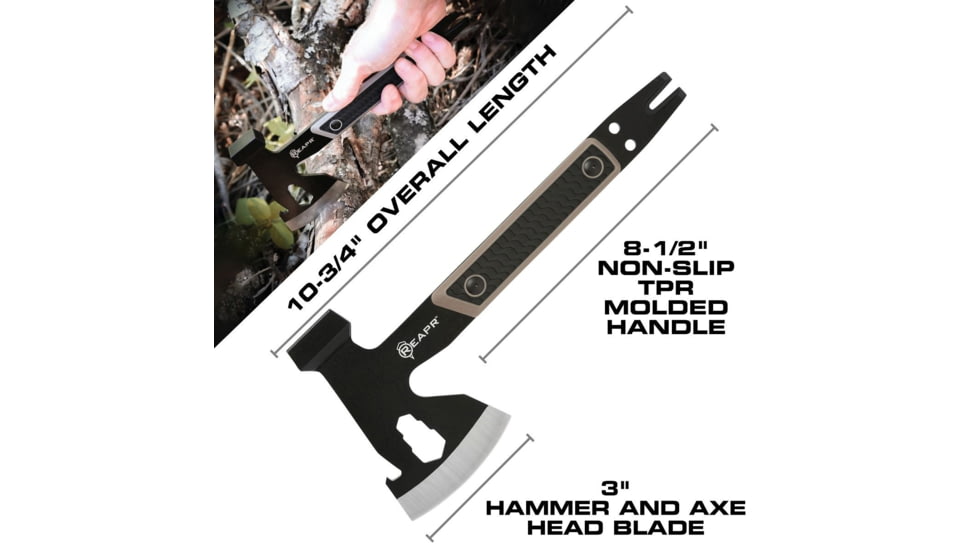 Reapr Versa Camp Axe, 420 Stainless Steel, Black Powdercoated, 11014