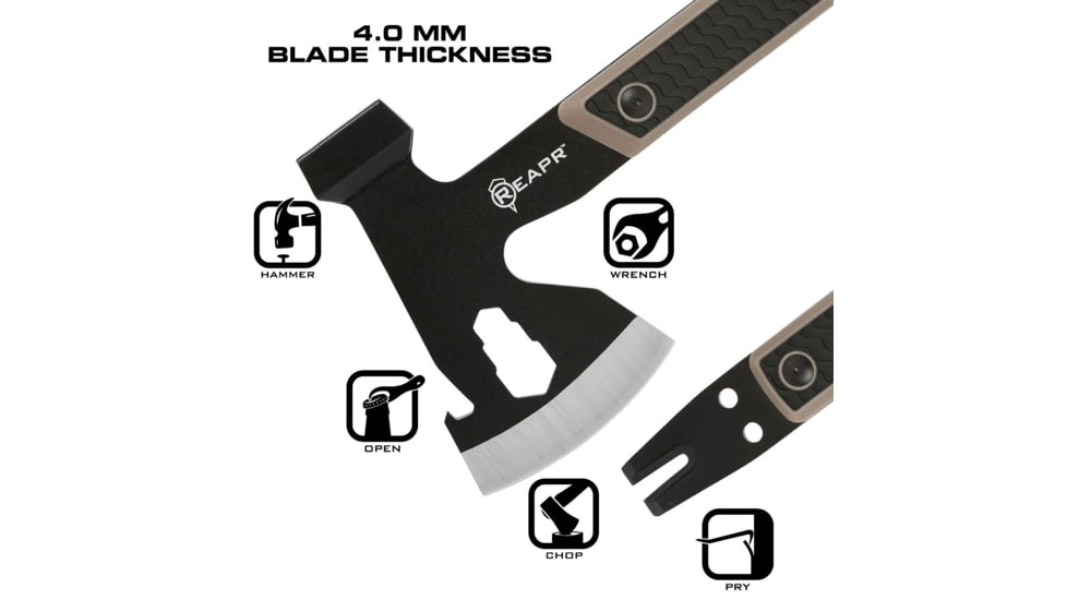 Reapr Versa Camp Axe, 420 Stainless Steel, Black Powdercoated, 11014