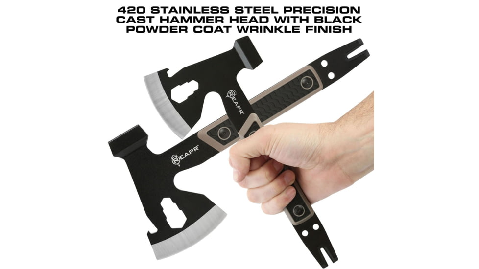 Reapr Versa Camp Axe, 420 Stainless Steel, Black Powdercoated, 11014