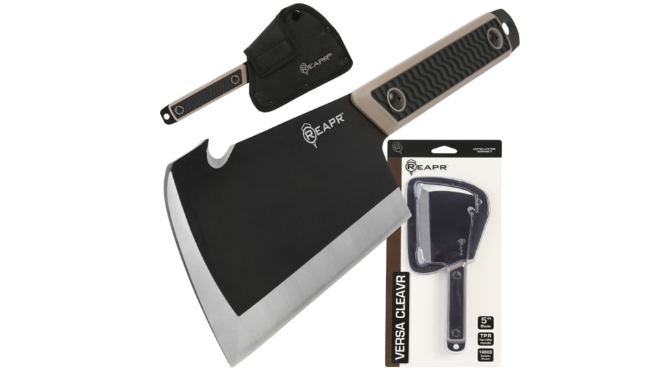 Reapr Versa CLEAVR, 5in, Stainless Steel, Black Powdercoated, 11016