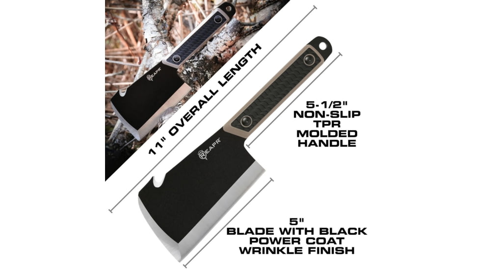 Reapr Versa CLEAVR, 5in, Stainless Steel, Black Powdercoated, 11016