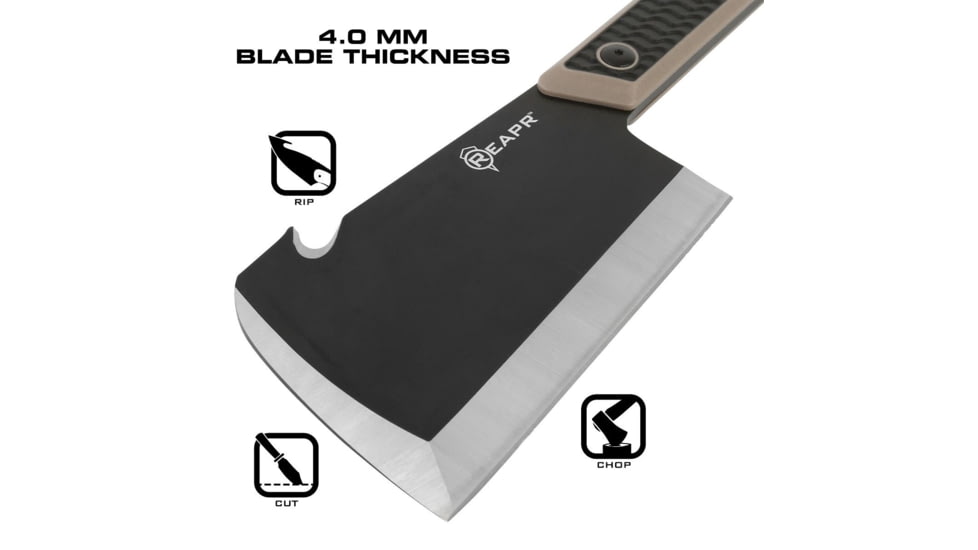 Reapr Versa CLEAVR, 5in, Stainless Steel, Black Powdercoated, 11016