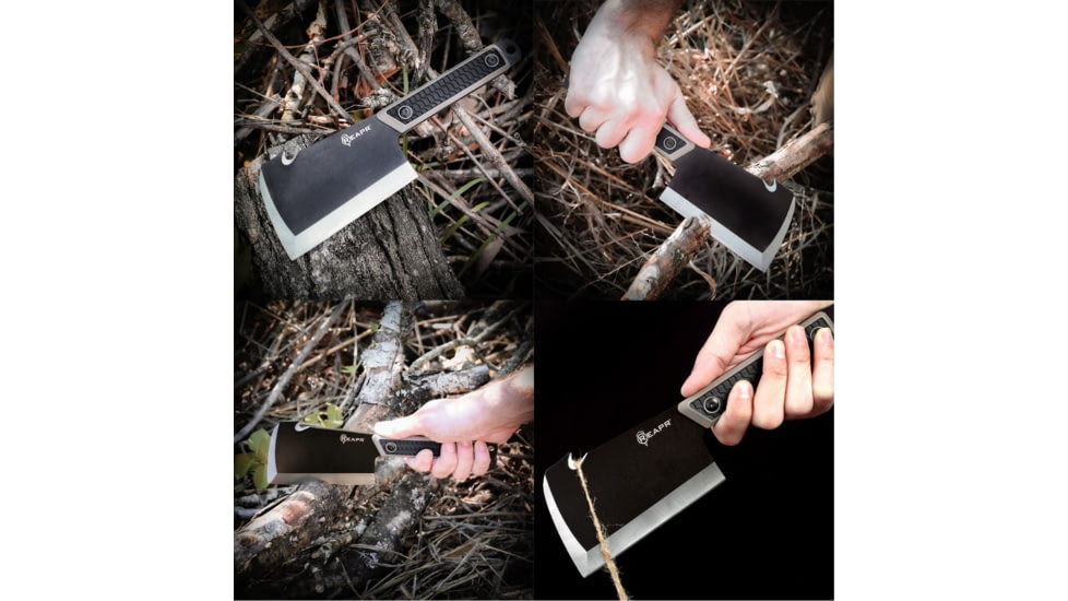 Reapr Versa CLEAVR, 5in, Stainless Steel, Black Powdercoated, 11016