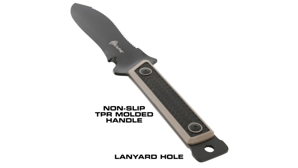 Reapr Versa Hori Hori Fixed Blade Knife, 6.5in, 420 Stainless Steel, Black Powdercoated, 11017