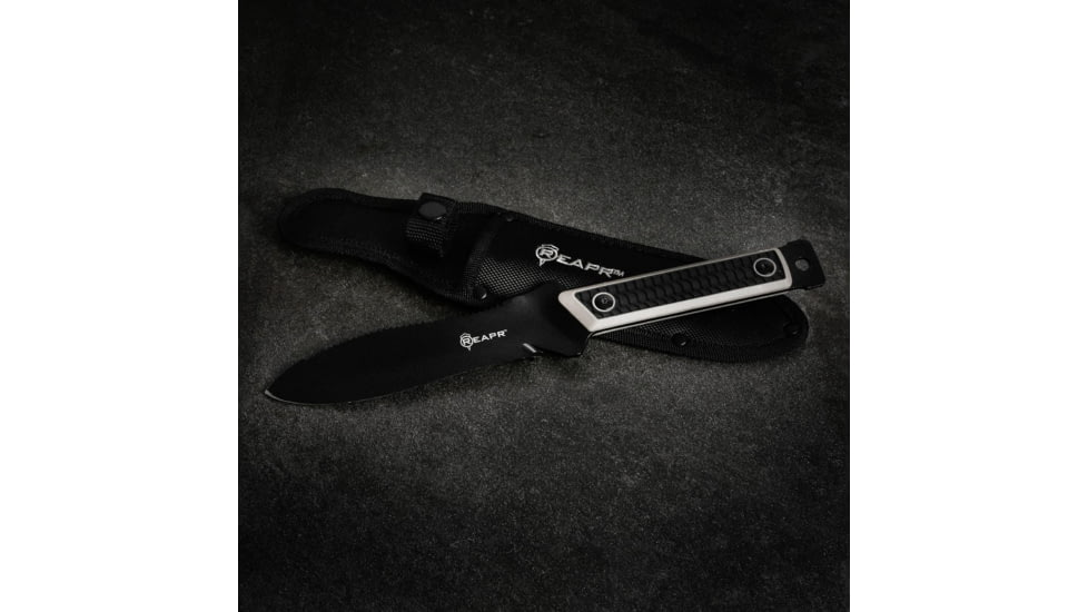 Reapr Versa Hori Hori Fixed Blade Knife, 6.5in, 420 Stainless Steel, Black Powdercoated, 11017