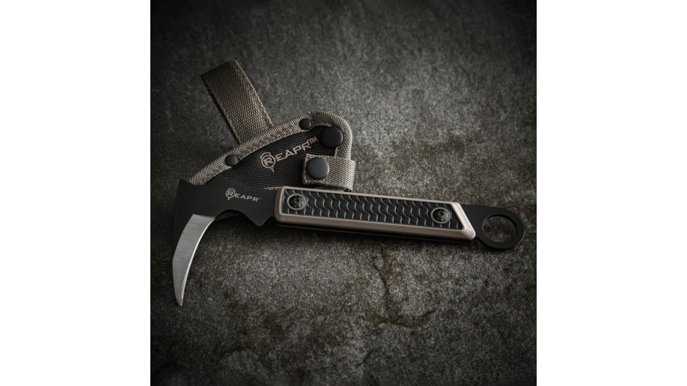 Reapr Versa Karambit Fixed Blade Knife, 3-1/2in, 420 Stainless Steel, Talon Blade, Black / Desert Tan, 11031