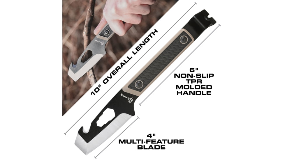 Reapr Versa TAC Pry Bar, 420 Stainless Steel, Black Powdercoated, 11015