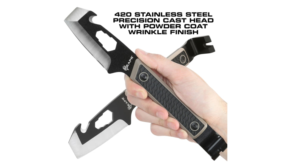 Reapr Versa TAC Pry Bar, 420 Stainless Steel, Black Powdercoated, 11015