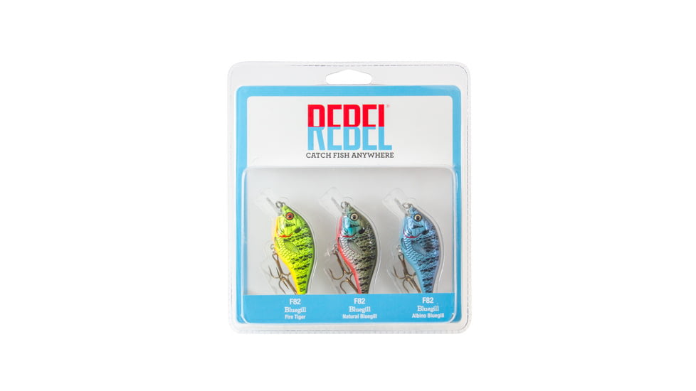 Rebel Lures Rebel 3 Pack, Bluegill, PK3RB6