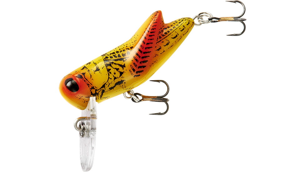 Rebel Lures Rebel Crickhopper Topwater/Crankbait Lure, Floating, Sunburst, 1 1/2in, 3/32oz, F73553