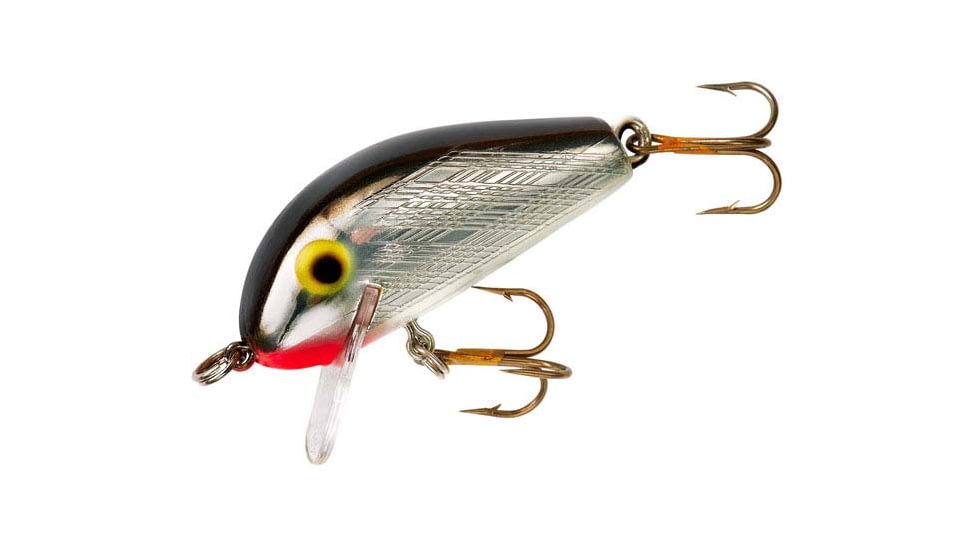 Rebel Lures Rebel Humpback Crankbait 1/4oz 1-3/4in, Silver/Black, F2501