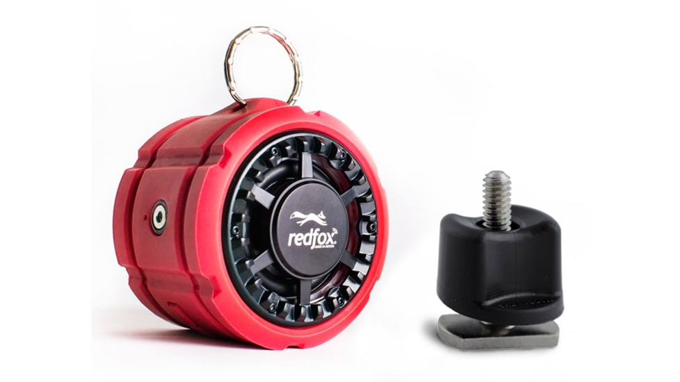 Red Fox Wireless Rover Waterproof Speaker + Gear Trac Mount-Red
