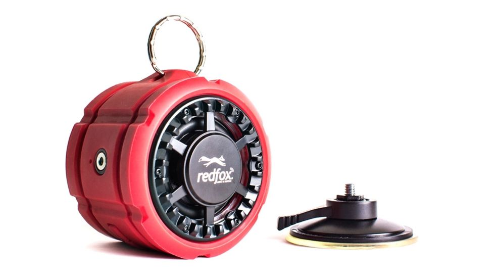 Red Fox Wireless Rover Waterproof Speaker + Suction Mount-Red