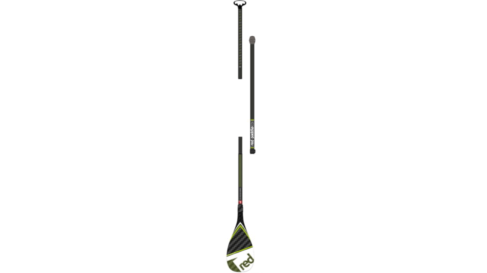 Glass Vario Travel 3pc Paddle-Black/Green-Adjustable